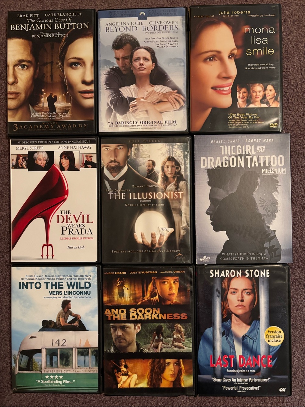 Assorted DVD Movies x9